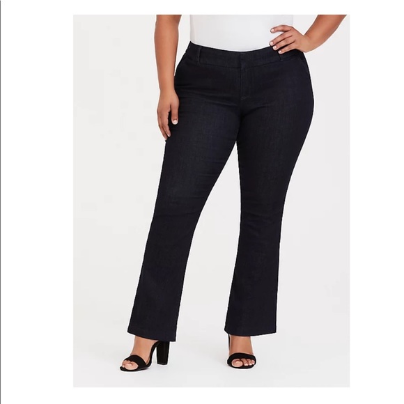 NWOT Torrid dark wash Trouser Slim Bootcut jeans